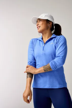 Brooks | Dash Half-Zip 2.0 | Women's | Heather Bluebell