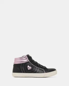 Garnet Boot Black/Pink Metallic