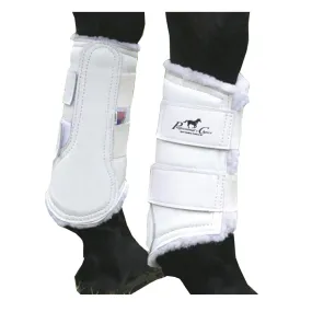 Professional's Choice Horse Leg Protection Leather Boot LRG White