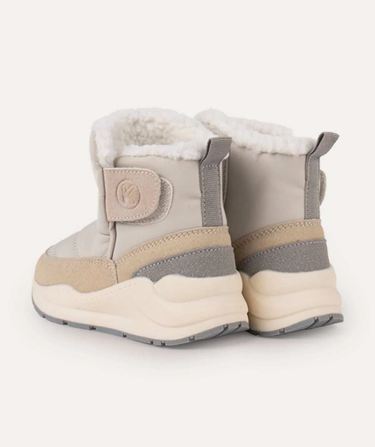 Quilted Snow Boot - Neutral  Winter White