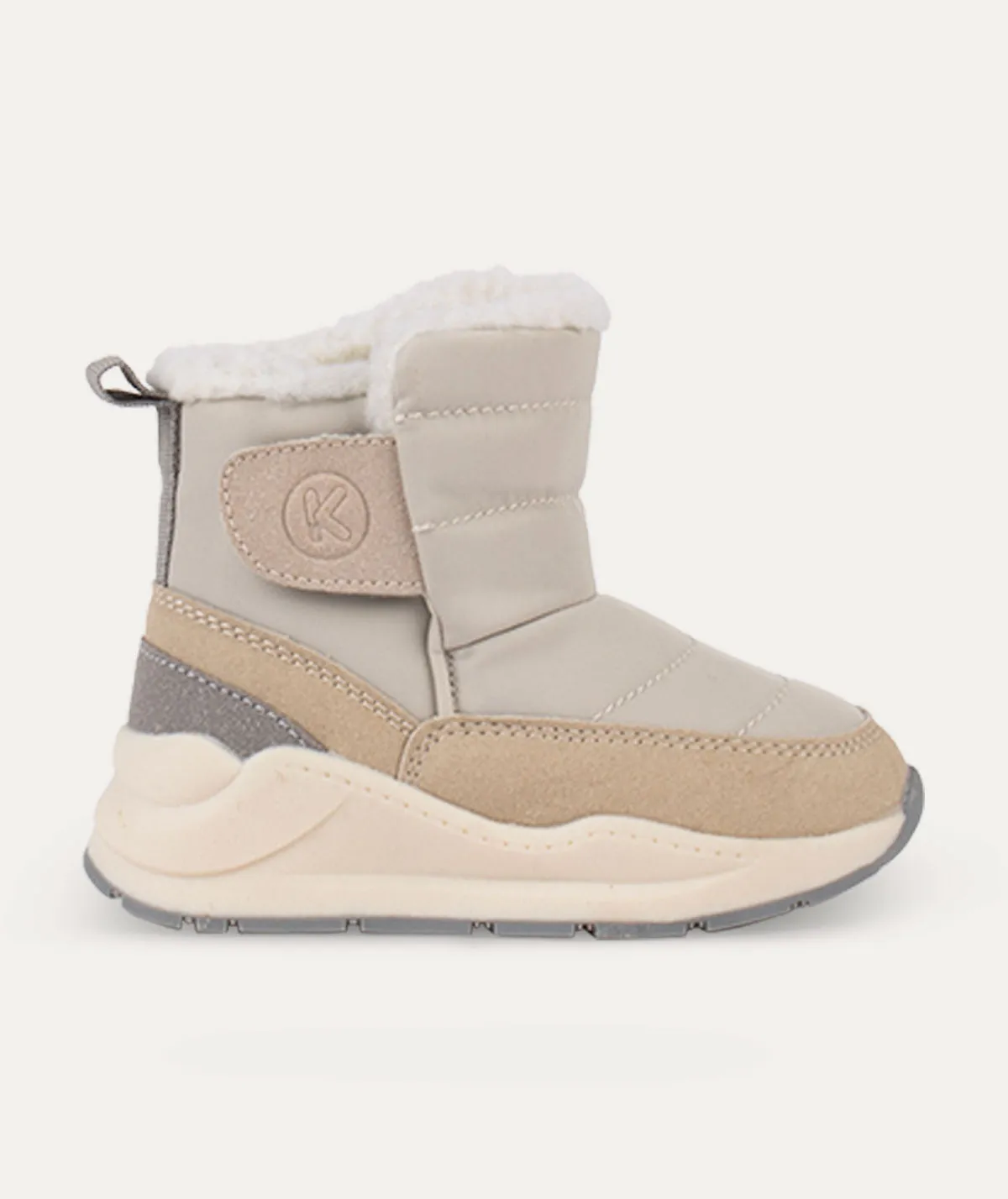 Quilted Snow Boot - Neutral  Winter White