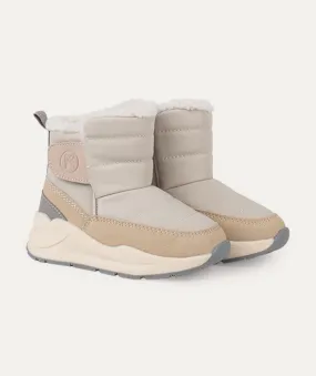 Quilted Snow Boot - Neutral  Winter White