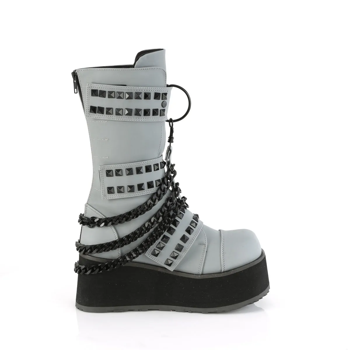TRASHVILLE-138 Demoniacult Alternative Footwear Unisex Platform Boots
