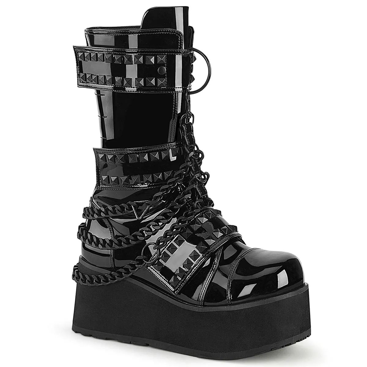 TRASHVILLE-138 Demoniacult Alternative Footwear Unisex Platform Boots