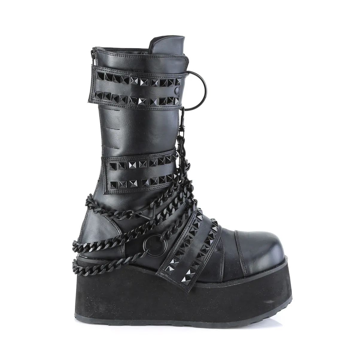 TRASHVILLE-138 Demoniacult Alternative Footwear Unisex Platform Boots