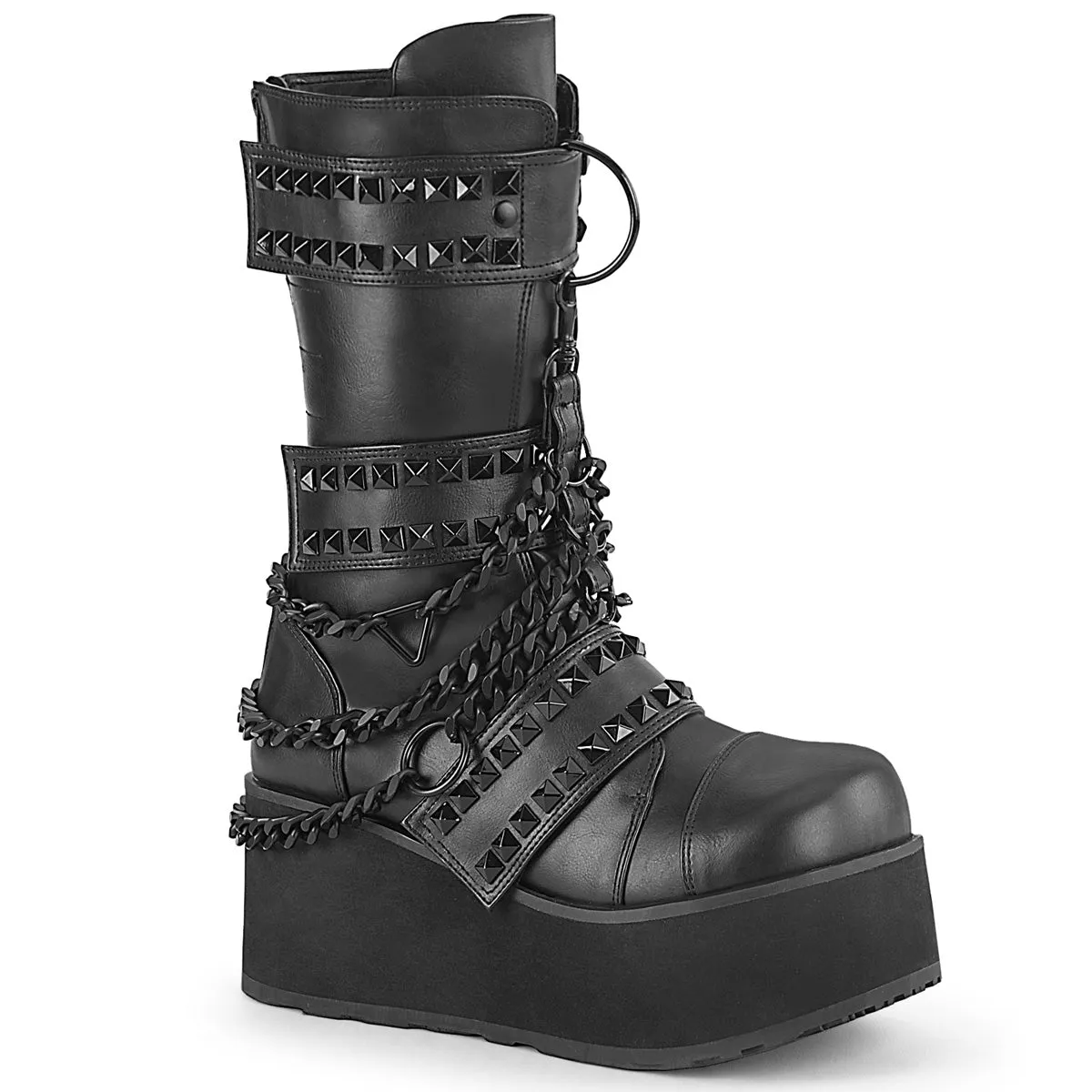 TRASHVILLE-138 Demoniacult Alternative Footwear Unisex Platform Boots