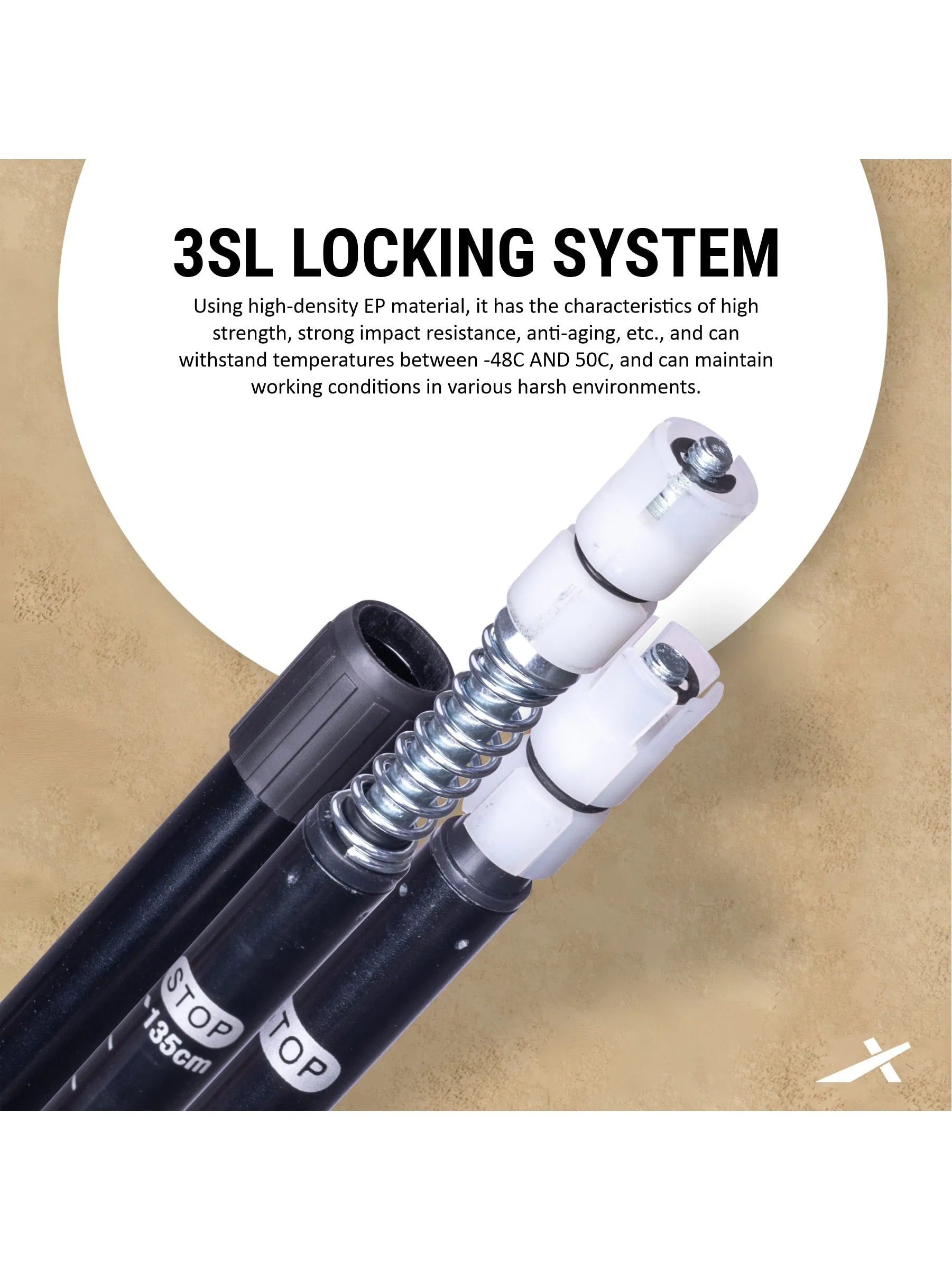 Vector X Trekking Poles Shock Absorbing Adjustable Hiking or Walking Sticks